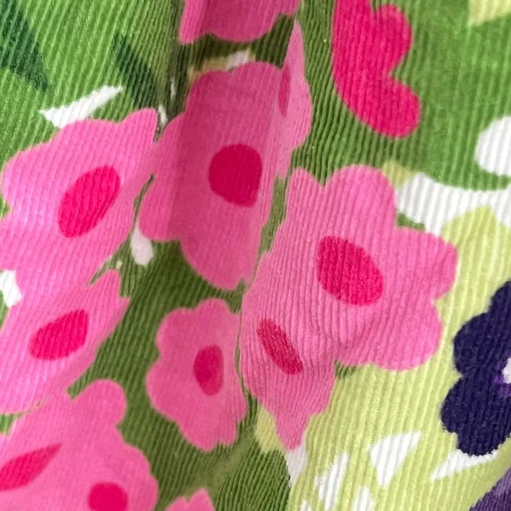Gymboree Floral Corduroy Dress Toddler Girls 18-24M Long Sleeve Rosette Multi